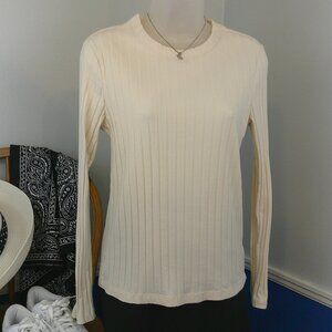 A New Day Crew Neck Wide Ribbed Knit Long Sleeve T-Shirt